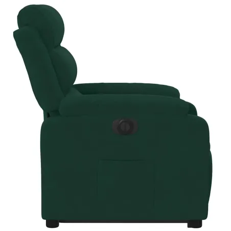 Fauteuil inclinable électrique vert foncé velours