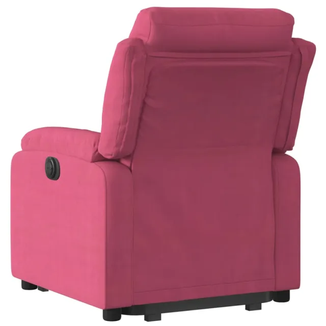 Fauteuil inclinable électrique rouge bordeaux velours