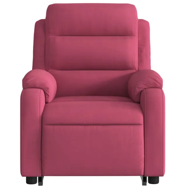 Fauteuil inclinable électrique rouge bordeaux velours