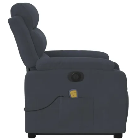 Fauteuil inclinable de massage électrique gris foncé velours