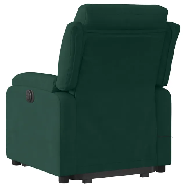 Fauteuil inclinable de massage électrique vert foncé velours