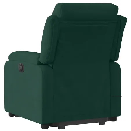 Fauteuil inclinable de massage électrique vert foncé velours