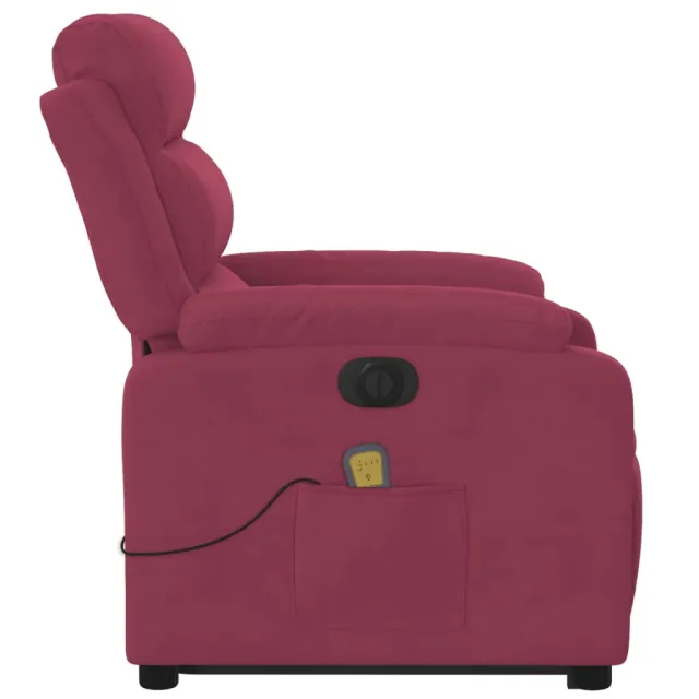 Fauteuil inclinable de massage électrique rouge bordeaux