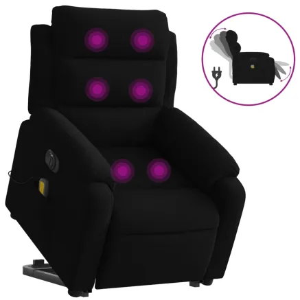 Fauteuil inclinable de massage électrique noir velours 2