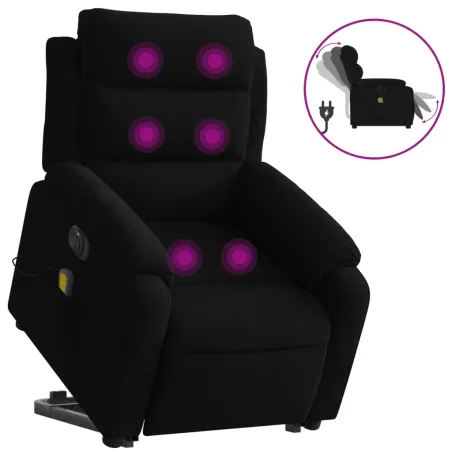 Fauteuil inclinable de massage électrique noir velours