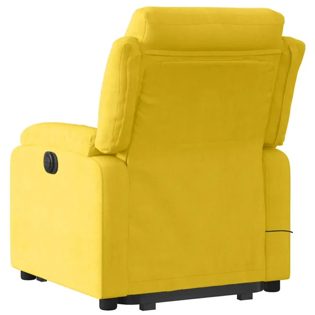 Fauteuil inclinable de massage électrique jaune velours