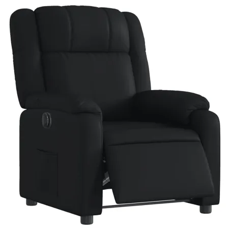 Fauteuil inclinable électrique Noir Similicuir