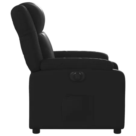 Fauteuil inclinable électrique Noir Similicuir