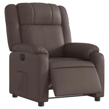 Fauteuil inclinable électrique Marron Similicuir
