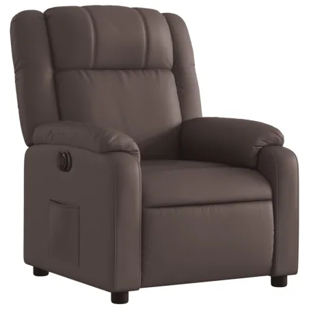 Fauteuil inclinable électrique Marron Similicuir