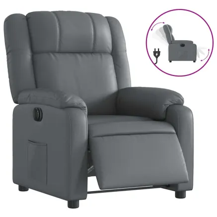 Fauteuil inclinable électrique Gris Similicuir 2
