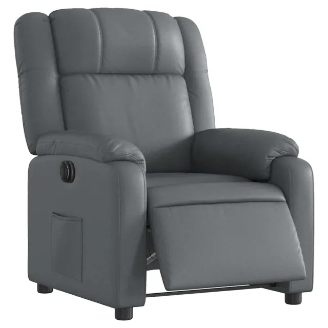 Fauteuil inclinable électrique Gris Similicuir