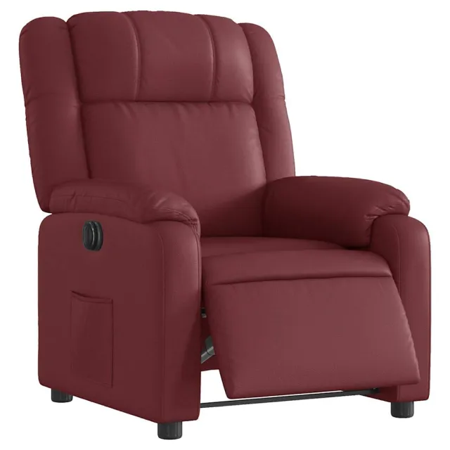 Fauteuil inclinable électrique Rouge bordeaux Similicuir