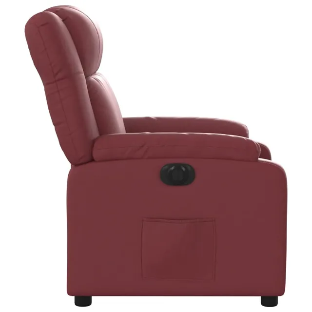Fauteuil inclinable électrique Rouge bordeaux Similicuir
