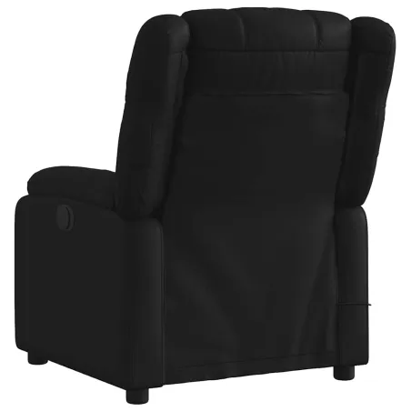 Fauteuil de massage inclinable électrique noir similicuir