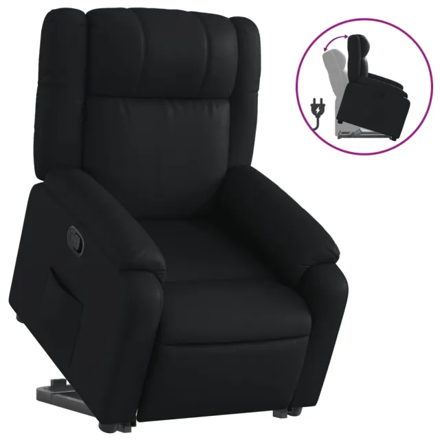 Fauteuil inclinable Noir Similicuir