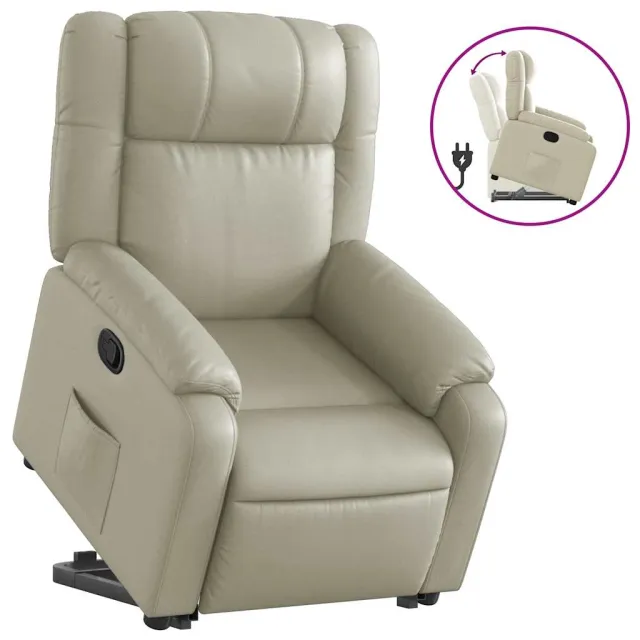 Fauteuil inclinable Crème Similicuir