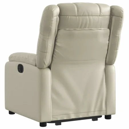 Fauteuil inclinable Crème Similicuir