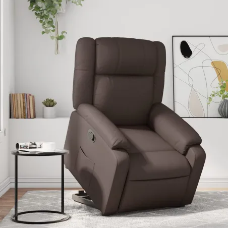 Fauteuil inclinable marron similicuir