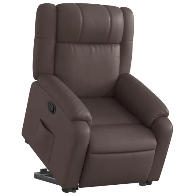 Fauteuil inclinable marron similicuir