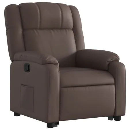 Fauteuil inclinable marron similicuir