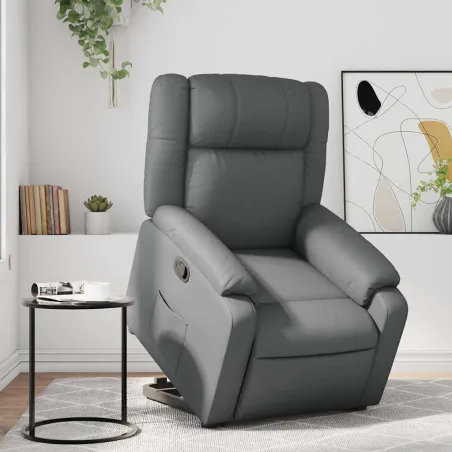 Fauteuil inclinable Gris Similicuir
