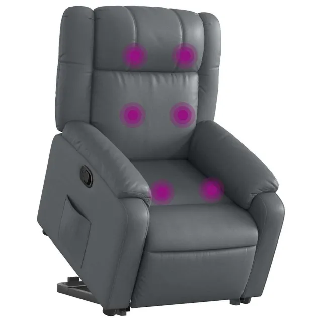 Fauteuil inclinable de massage Gris Similicuir