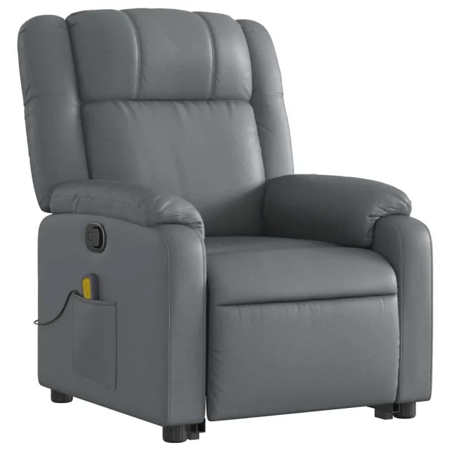 Fauteuil inclinable de massage Gris Similicuir