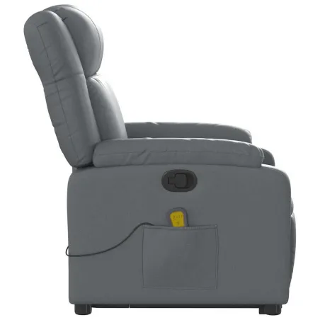 Fauteuil inclinable de massage Gris Similicuir