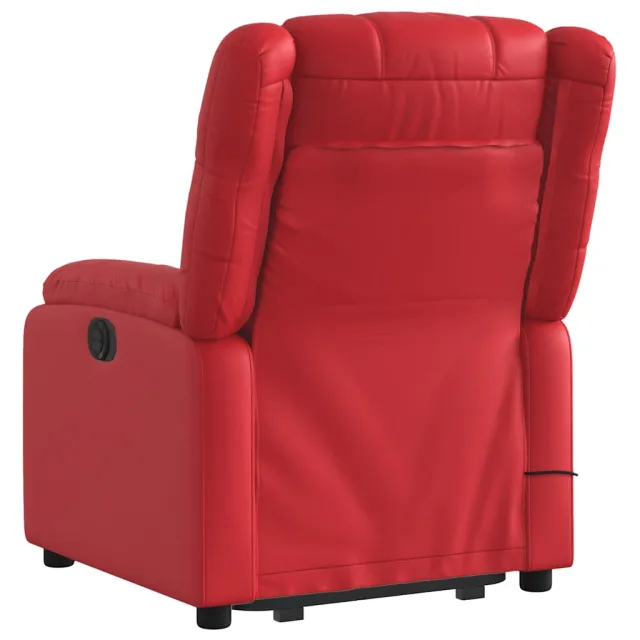 Fauteuil inclinable de massage Rouge Similicuir