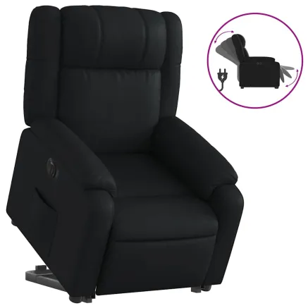 Fauteuil inclinable électrique noir similicuir 2