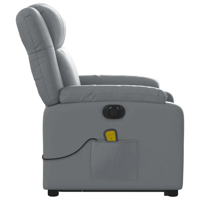 Fauteuil inclinable de massage électrique gris similicuir