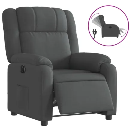 Fauteuil inclinable électrique Gris foncé Tissu 2