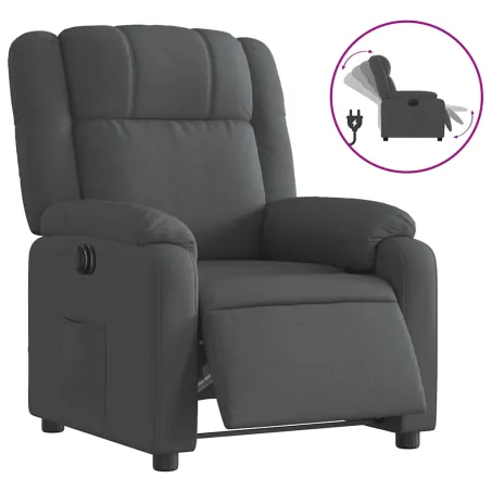 Fauteuil inclinable électrique Gris foncé Tissu
