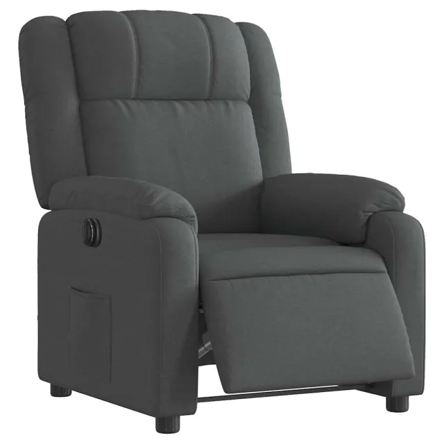 Fauteuil inclinable électrique Gris foncé Tissu