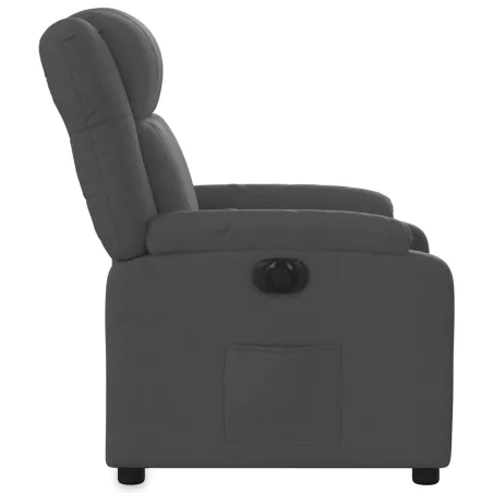 Fauteuil inclinable électrique Gris foncé Tissu