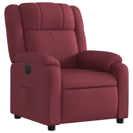 Fauteuil inclinable électrique Rouge bordeaux Tissu