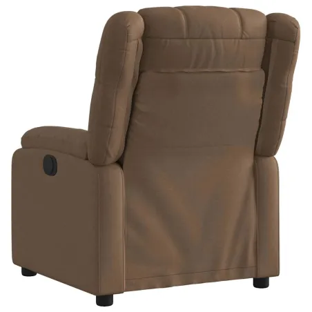 Fauteuil inclinable électrique Marron Tissu
