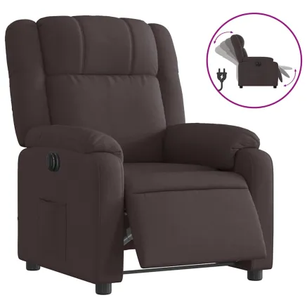 Fauteuil inclinable électrique Marron foncé Tissu 2