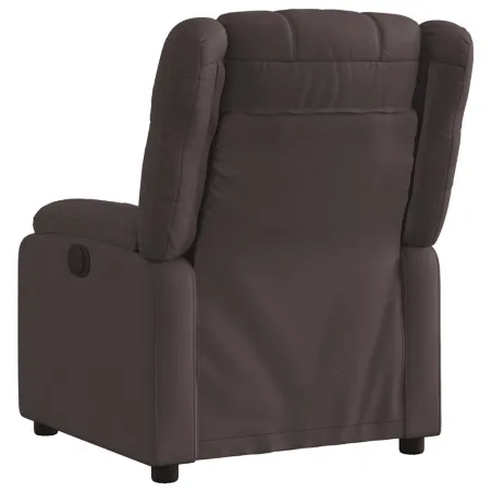 Fauteuil inclinable électrique Marron foncé Tissu
