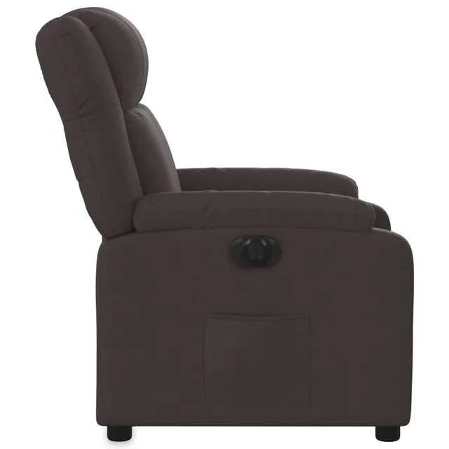Fauteuil inclinable électrique Marron foncé Tissu
