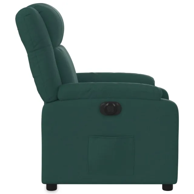 Fauteuil inclinable électrique Vert foncé Tissu