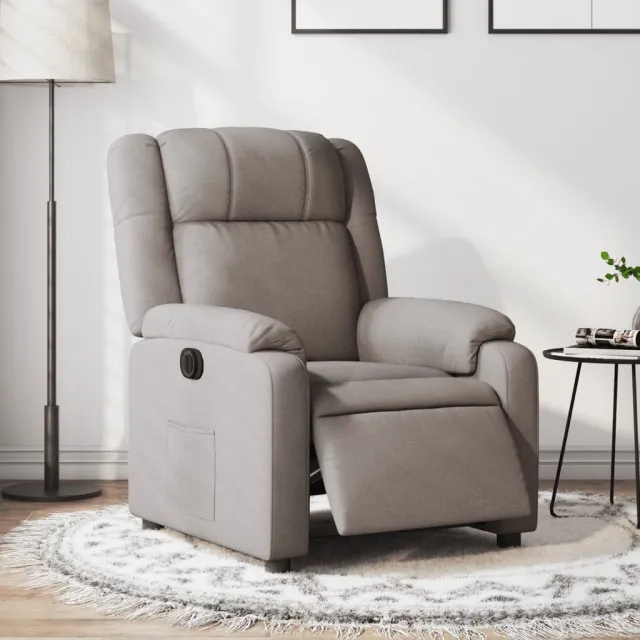 Fauteuil inclinable électrique Taupe Tissu