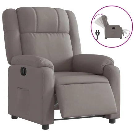 Fauteuil inclinable électrique Taupe Tissu 2