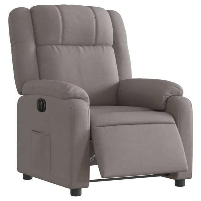 Fauteuil inclinable électrique Taupe Tissu