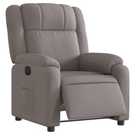 Fauteuil inclinable électrique Taupe Tissu