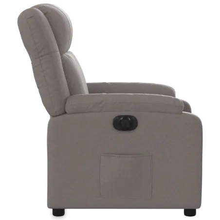 Fauteuil inclinable électrique Taupe Tissu