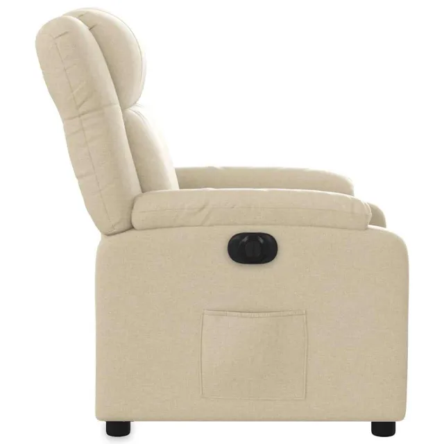 Fauteuil inclinable électrique Crème Tissu