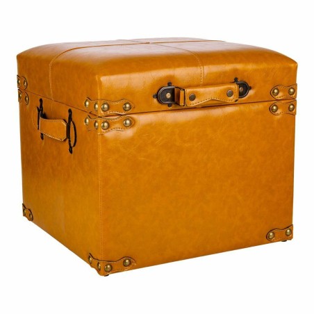 Stool Alexandra House Living Yellow Polyurethane MDF Wood 38 x 35 x 38
