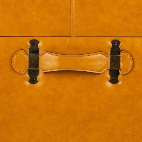 Stool Alexandra House Living Yellow Polyurethane MDF Wood 38 x 35 x 38
